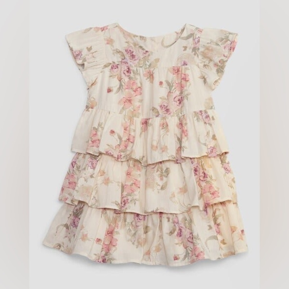 GAP x LoveShackFancy Toddler Tiered Floral Dress Birch